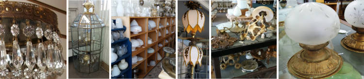 Sample of lighting products.